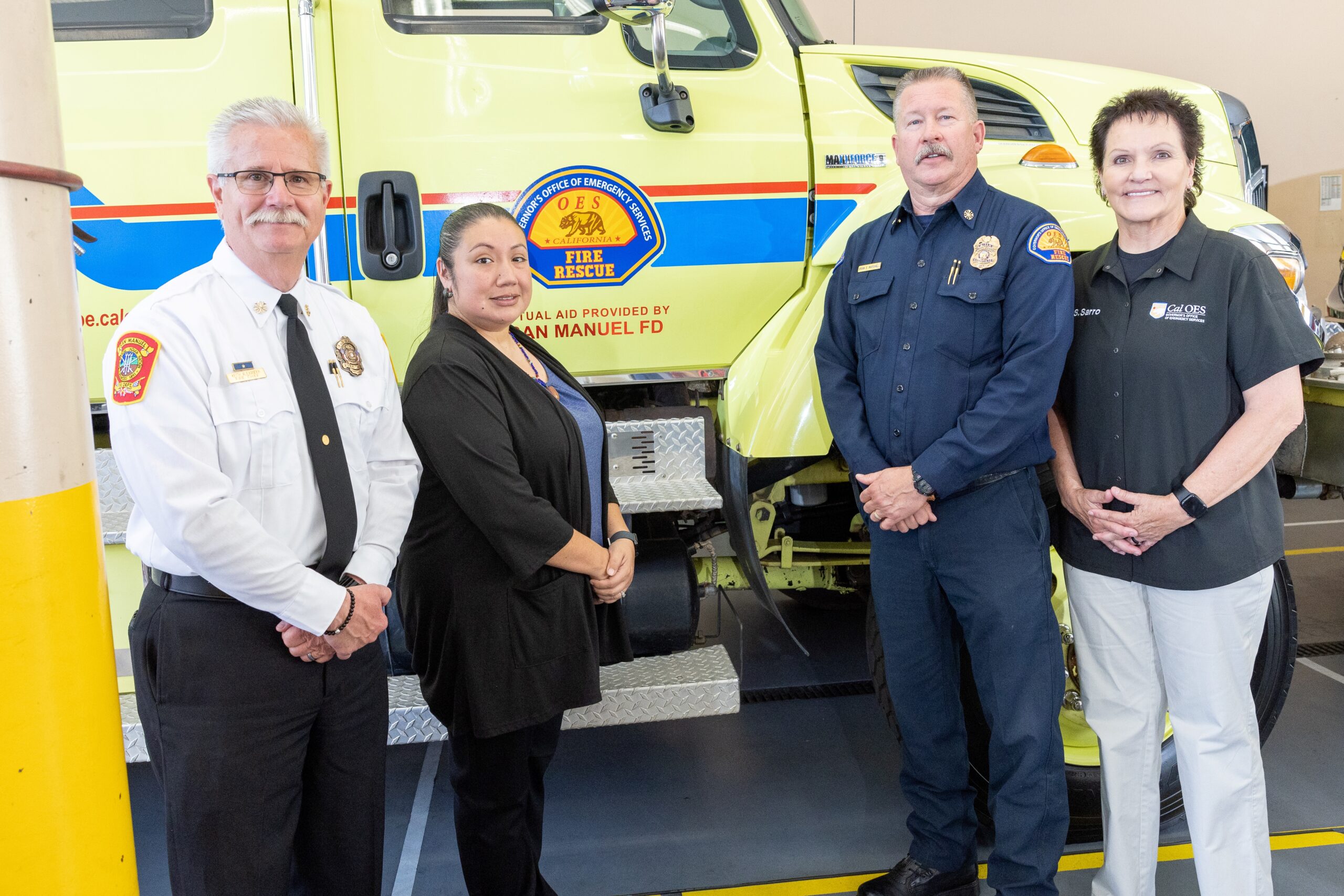 Second Governing Council Member Laurena Bolden and San Manuel Fire Chief Keith Alexander join Cal OES Officials at commemoration ceremony